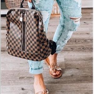Checkered backpack